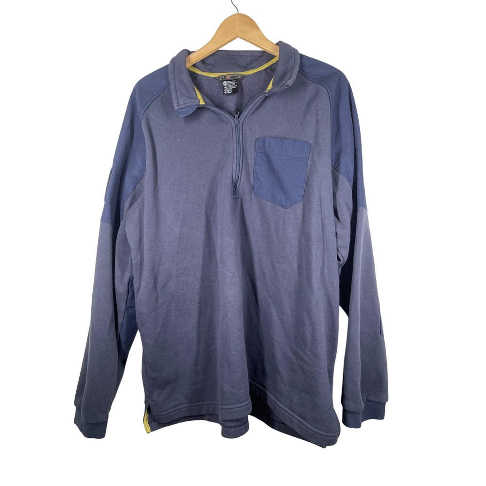 5.11 Tactical Men's Radar Fleece 1/2 Zip Pullover Large Night Watch Blue XXL